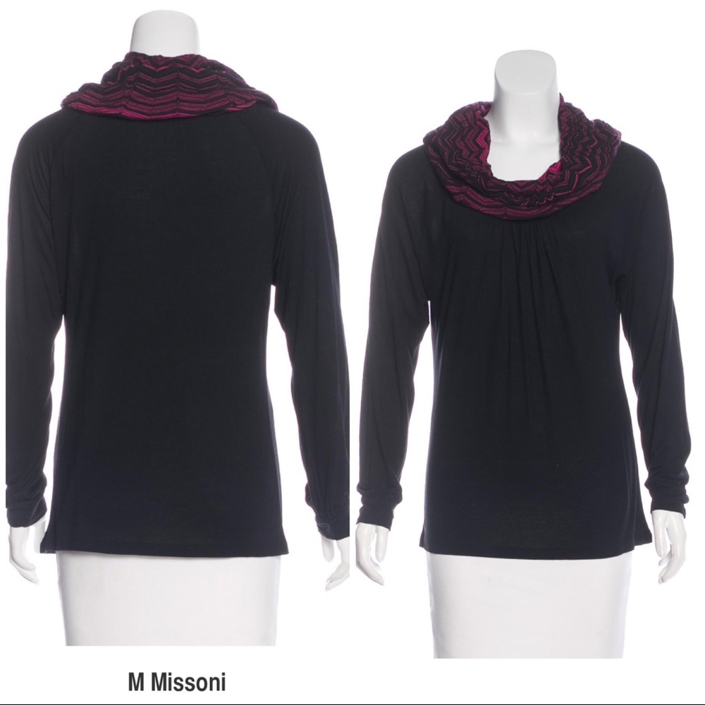 M Missoni Off The Shoulder Long Sleeve Top